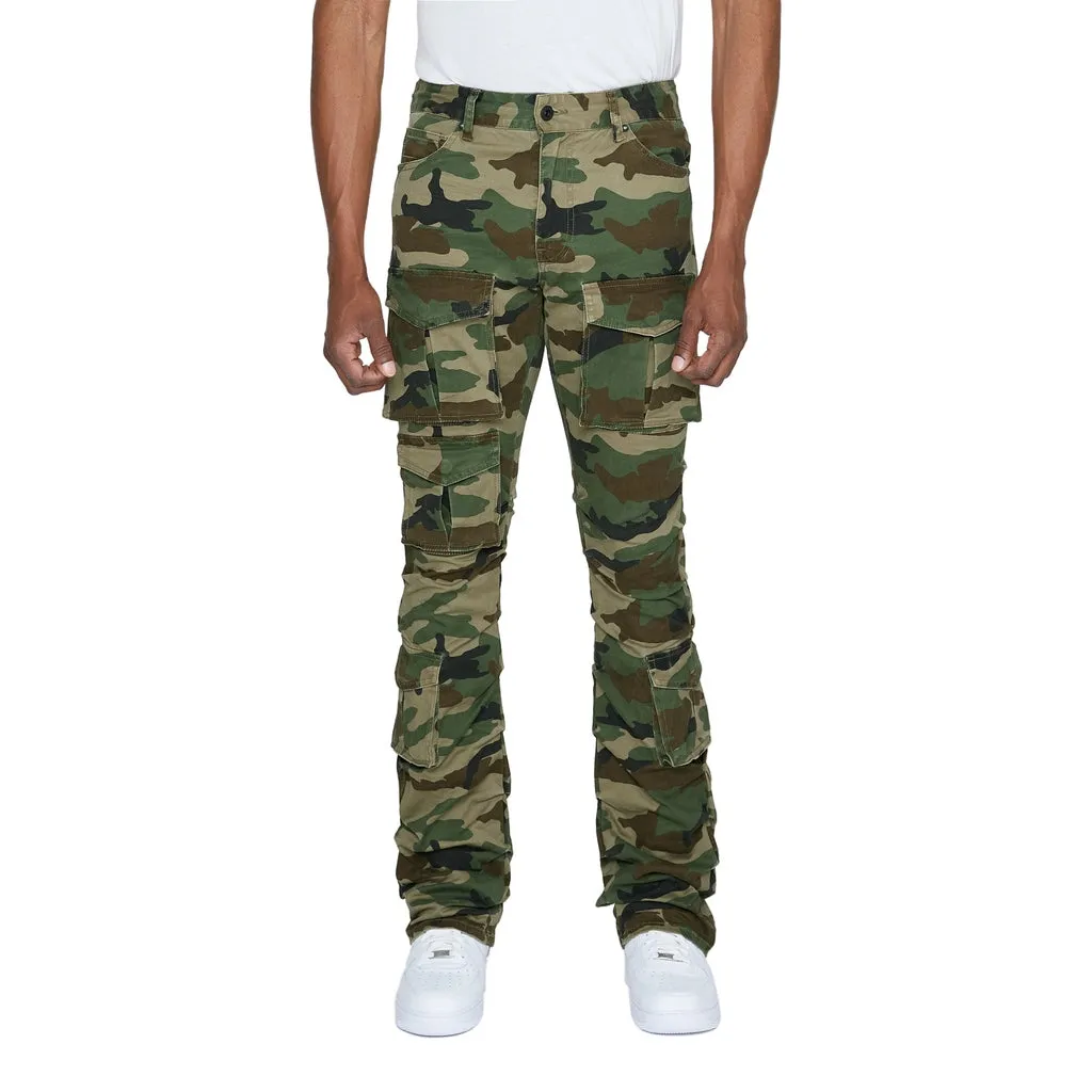 Stacked Utility Twill Pants - Wood Camo