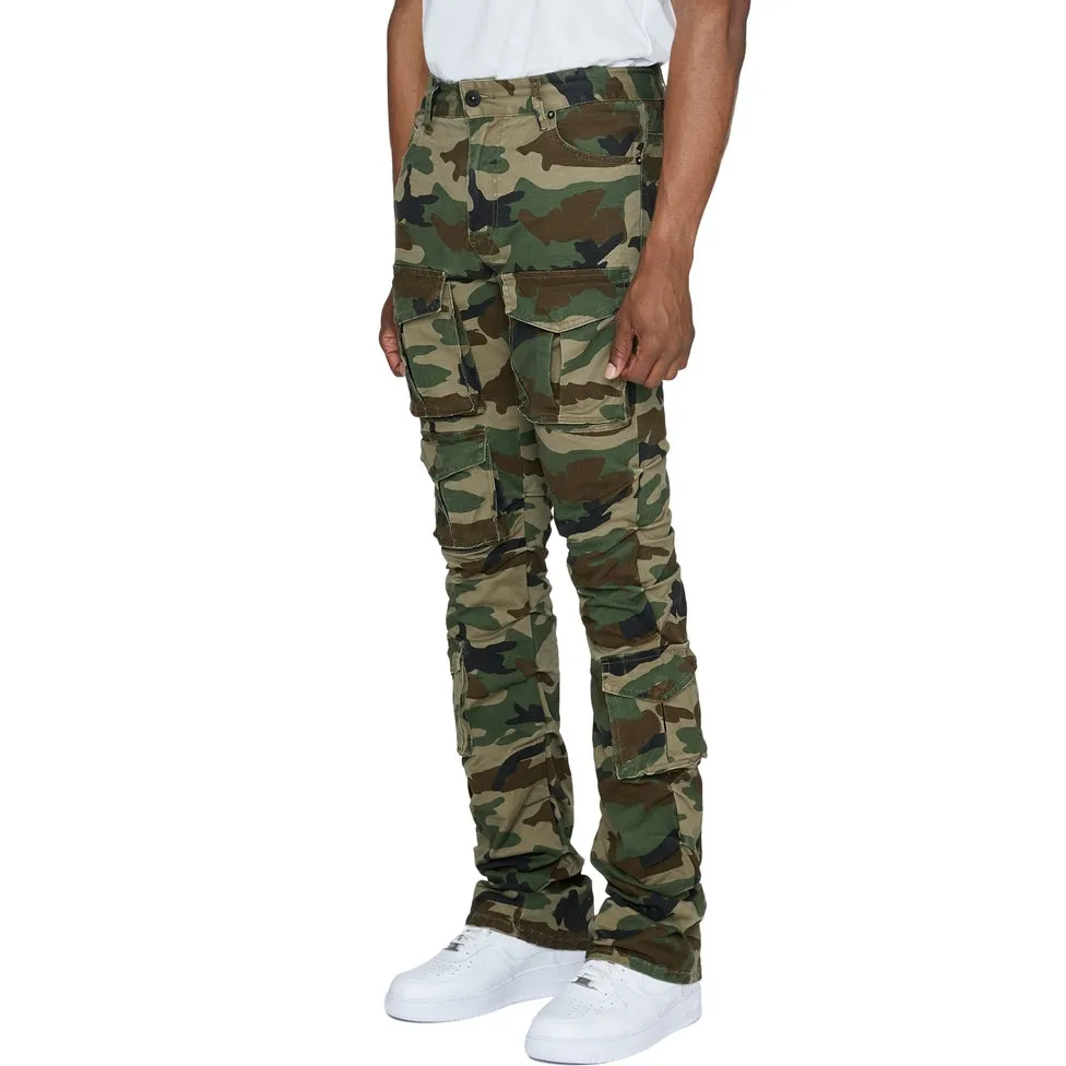 Stacked Utility Twill Pants - Wood Camo