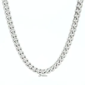 Stainless Steel Miami Cuban Curb Chain Necklace - 10mm Width