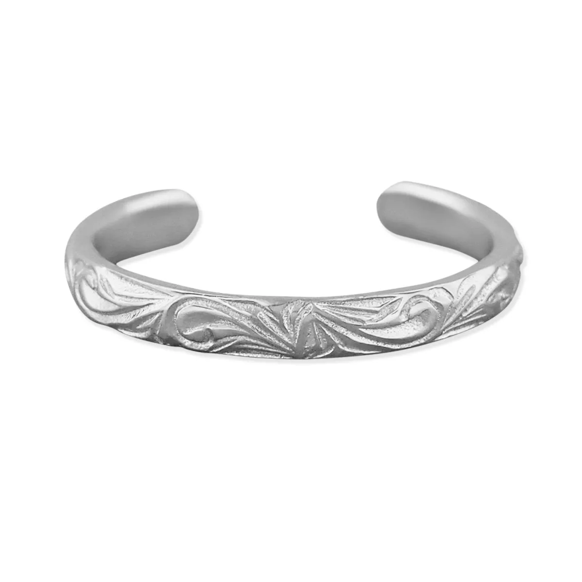 Sterling Silver 2mm Hawaiian Band Toe Ring