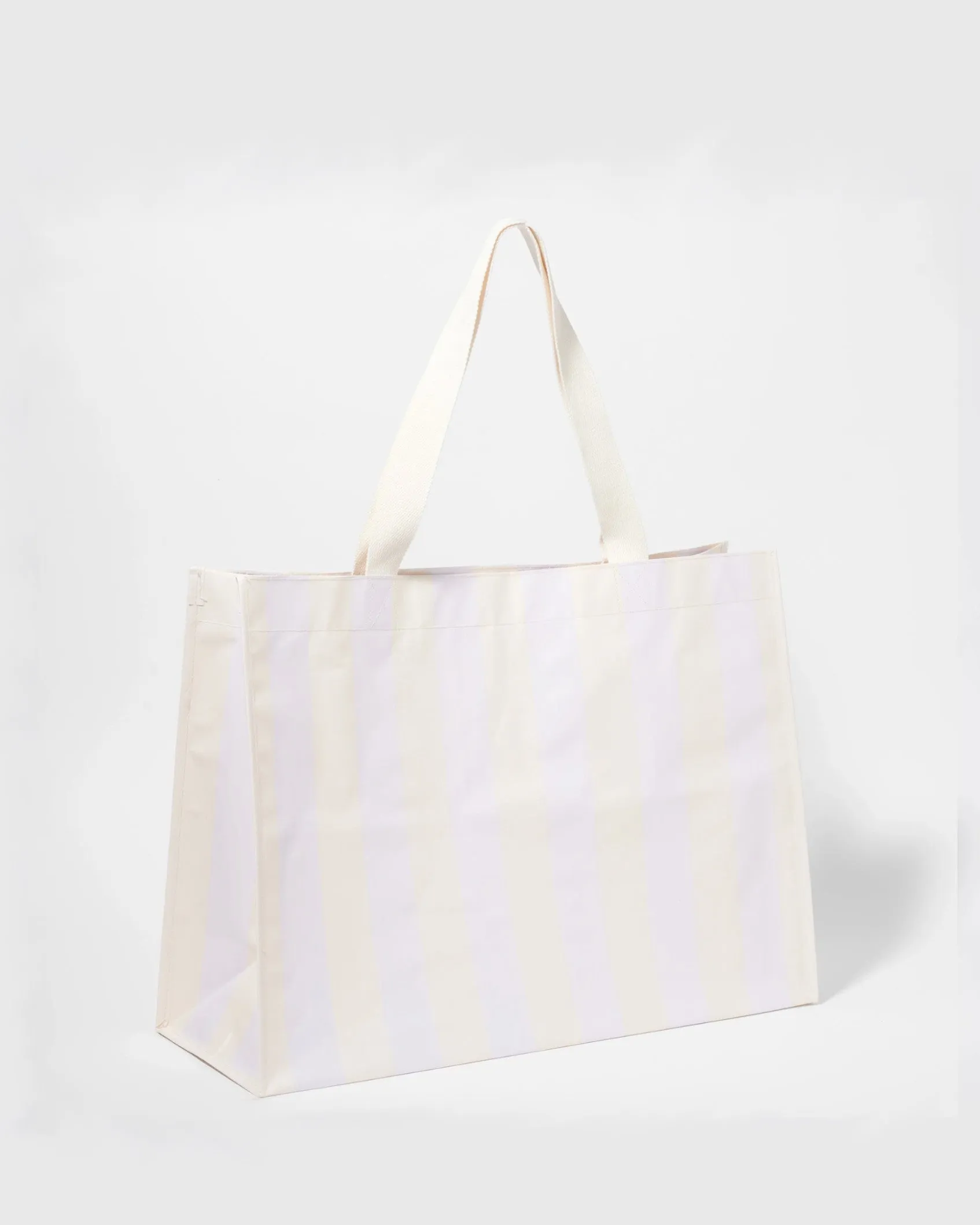 SUNNYLIFE Carryall Beach Bag Pastel Lilac Stripe