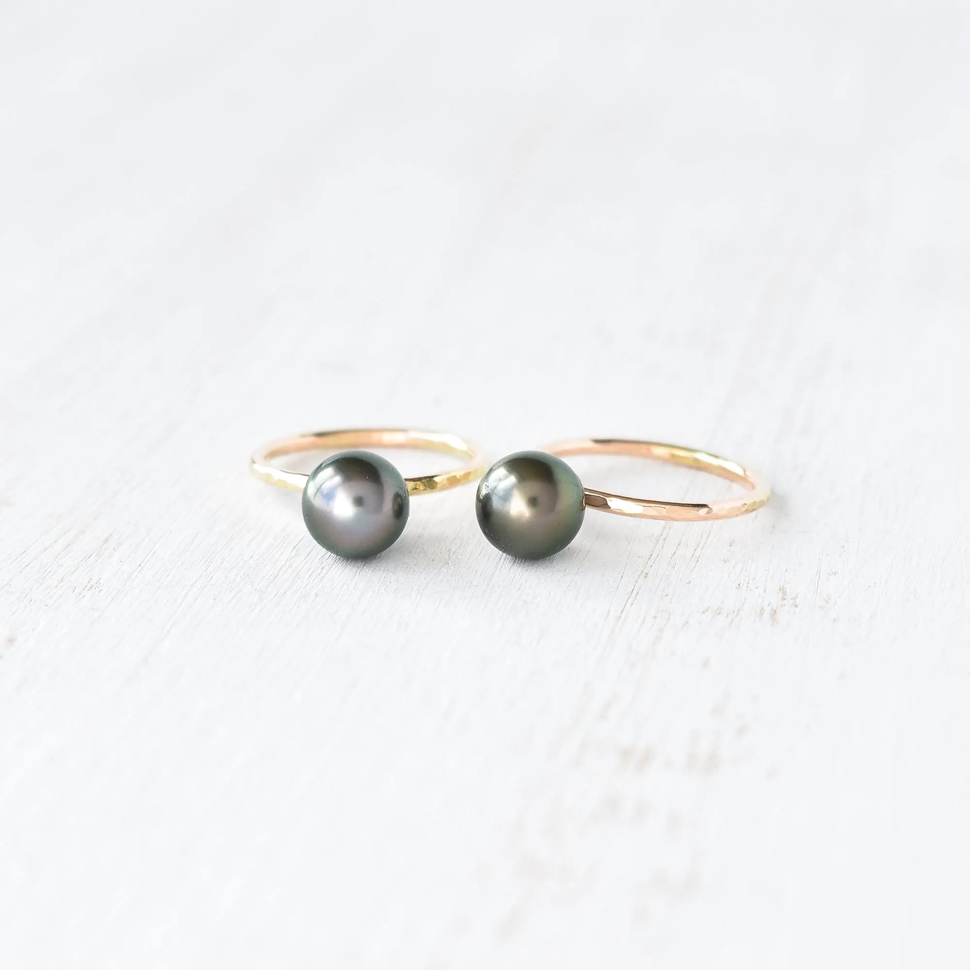 Tahitian Pearl Kahi Stacking Ring