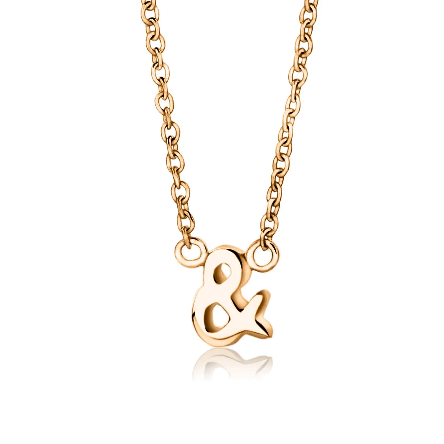 Tiny Ampersand Charm Symbol Necklace