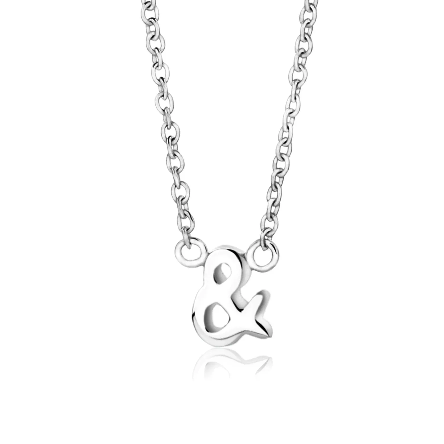 Tiny Ampersand Charm Symbol Necklace