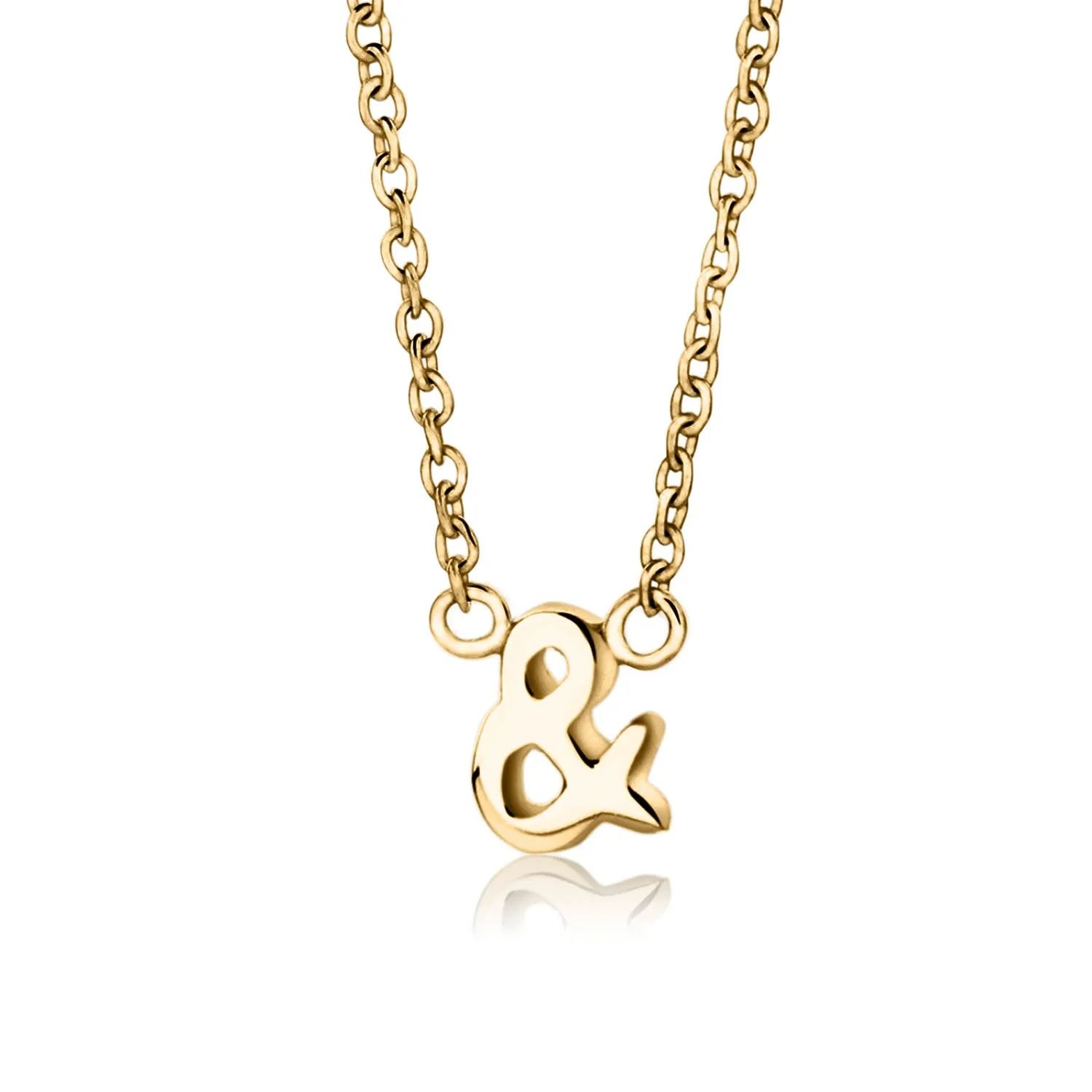 Tiny Ampersand Charm Symbol Necklace