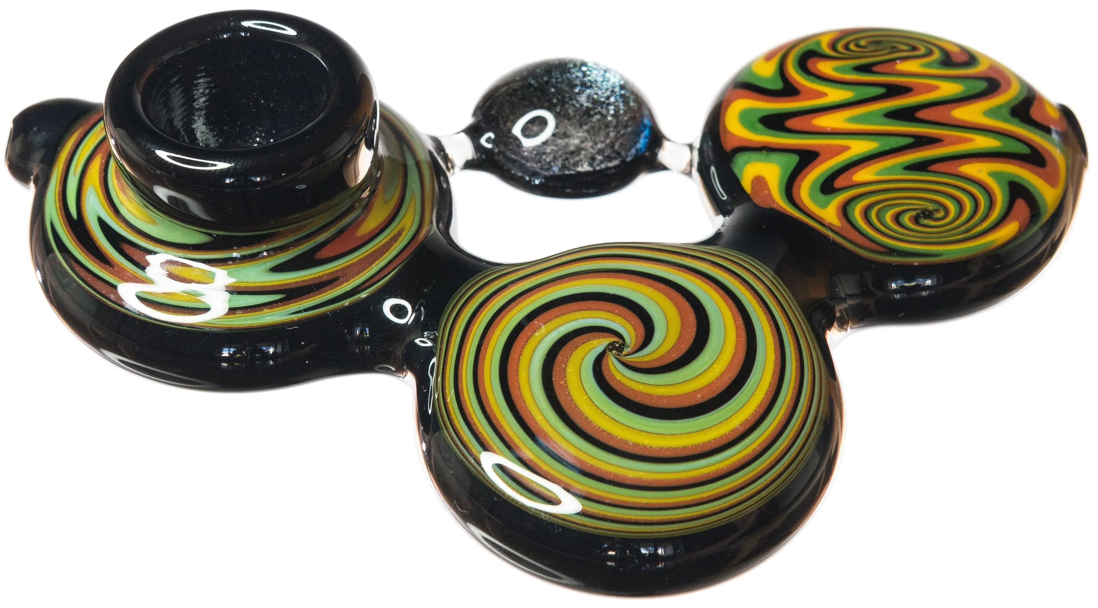 Triple Swirl Galaxy Spoon Hand Pipe