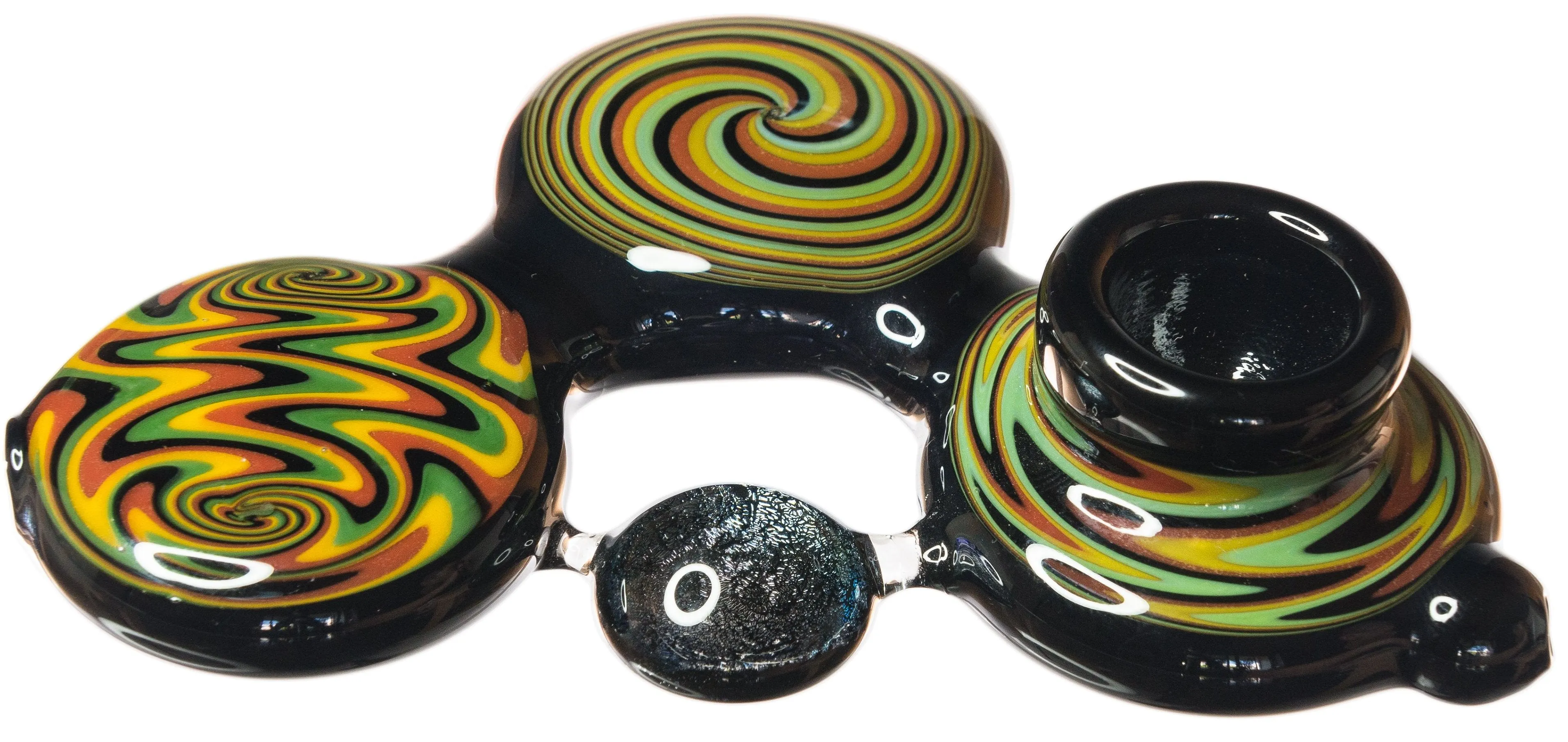 Triple Swirl Galaxy Spoon Hand Pipe