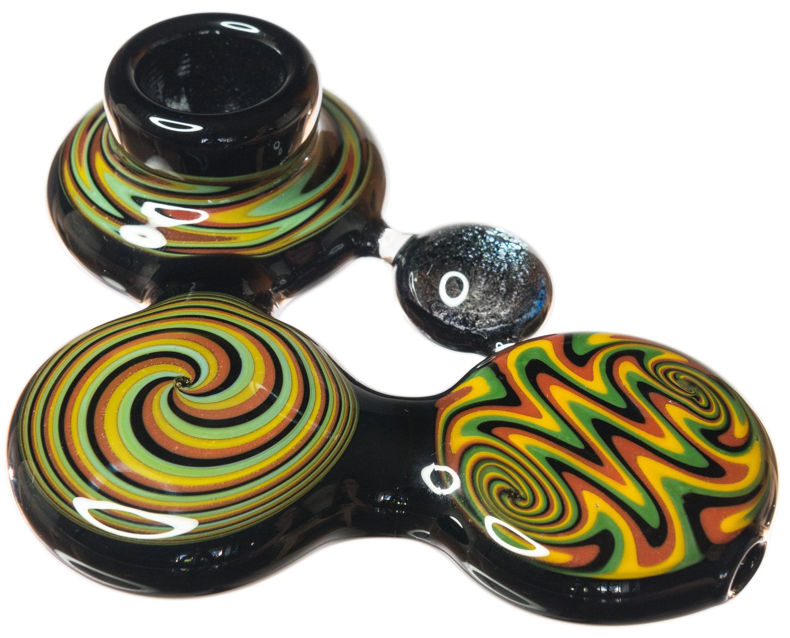 Triple Swirl Galaxy Spoon Hand Pipe