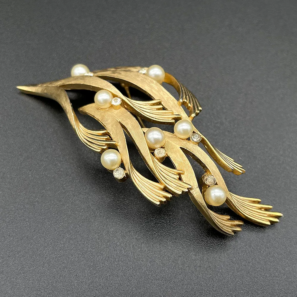 【USA輸入】 ヴィンテージ TRIFARI アブストラクト ブローチ/Vintage TRIFARI Abstract Brooch