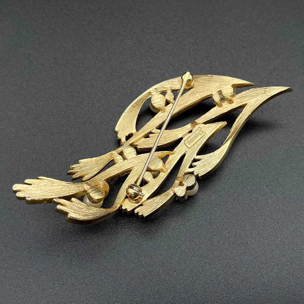 【USA輸入】 ヴィンテージ TRIFARI アブストラクト ブローチ/Vintage TRIFARI Abstract Brooch