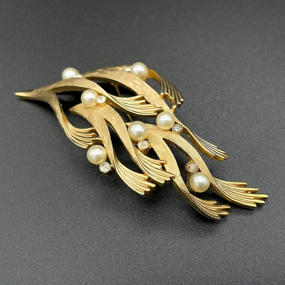 【USA輸入】 ヴィンテージ TRIFARI アブストラクト ブローチ/Vintage TRIFARI Abstract Brooch