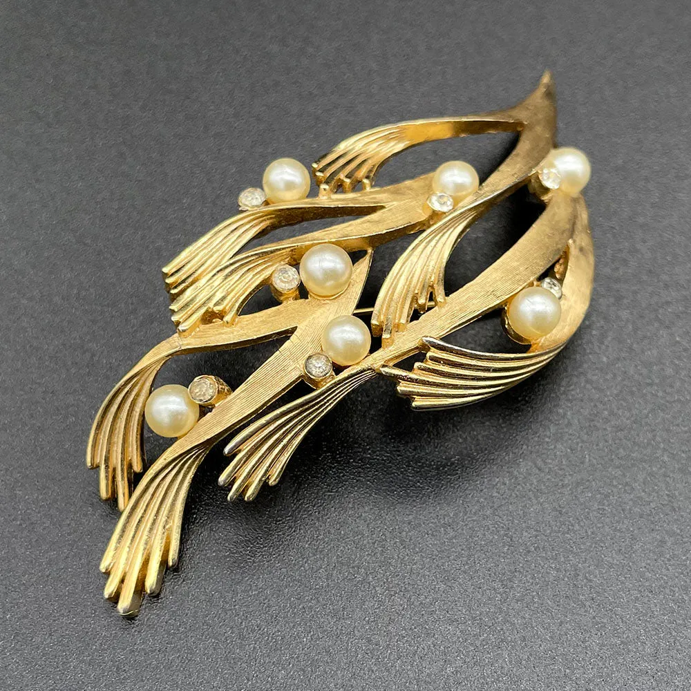 【USA輸入】 ヴィンテージ TRIFARI アブストラクト ブローチ/Vintage TRIFARI Abstract Brooch