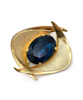 【USA輸入】 ヴィンテージ サファイアブルー ビジュー ブローチ/Vintage Sapphire Blue Bijou Brooch