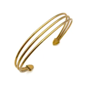 【USA輸入】ヴィンテージ CROWN TRIFARI ゴールドトーン バングル/Vintage CROWN TRIFARI Gold Bangle