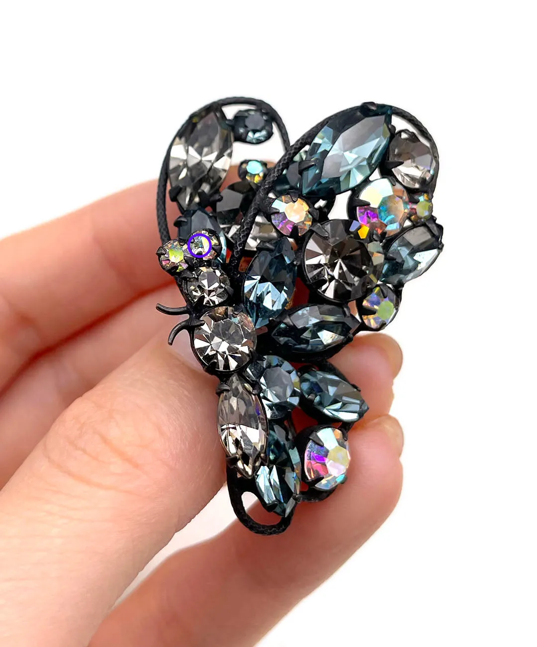 【USA輸入】ヴィンテージ REGENCY バタフライ ビジュー ブローチ/Vintage REGENCY Butterfly Bijou Brooch