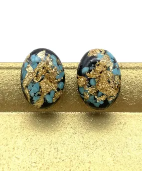 【USA輸入】ヴィンテージ コンフェッティ ルーサイト イヤリング/Vintage Confetti Lucite Clip On Earrings