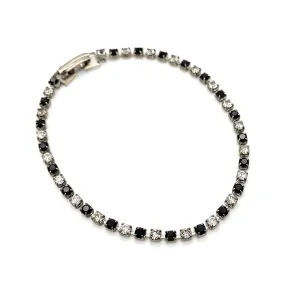 【USA輸入】ヴィンテージ ブラック クリア ビジュー ブレスレット/Vintage Black Clear Bijou Bracelet