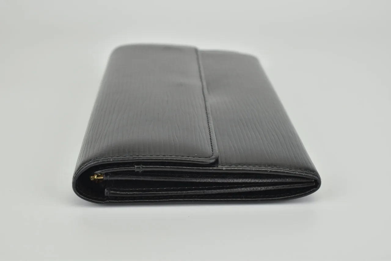 Vintage Black Epi Leather Long Wallet