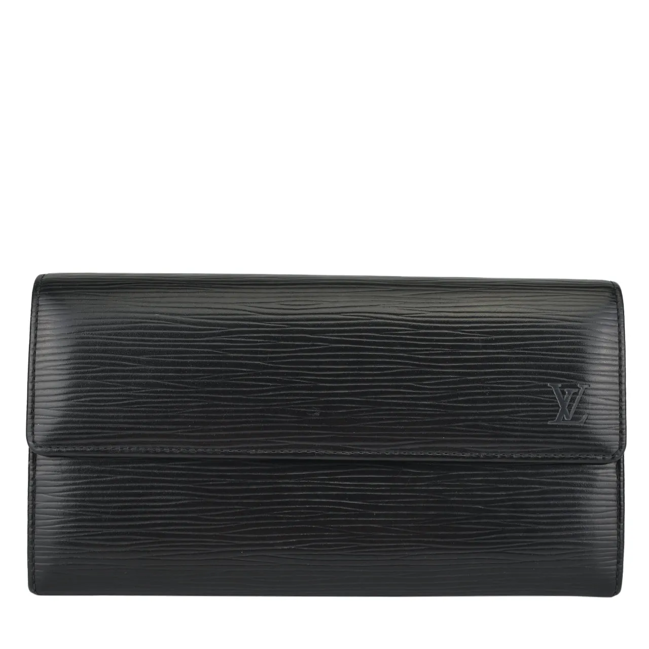 Vintage Black Epi Leather Long Wallet