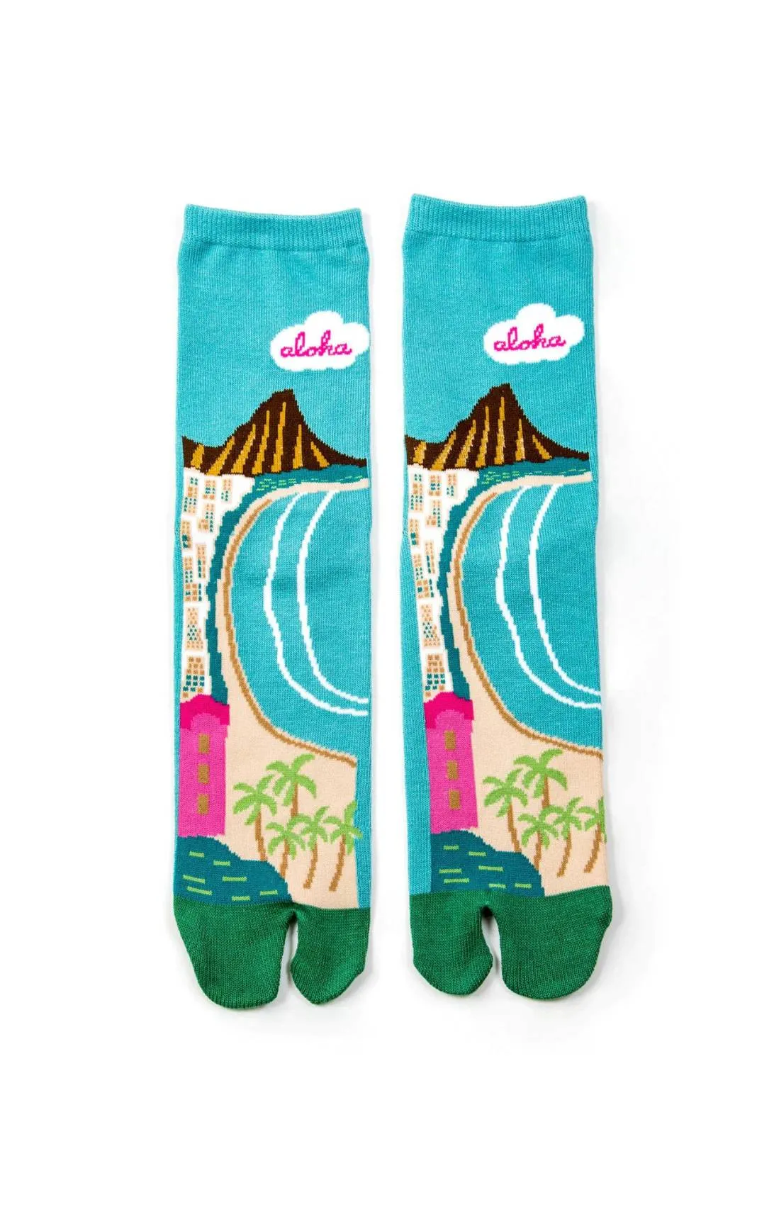 Waikiki Beach Hawaii Tabi Socks