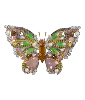 X-Large Butterfly in Pearl / Rosaline / Green