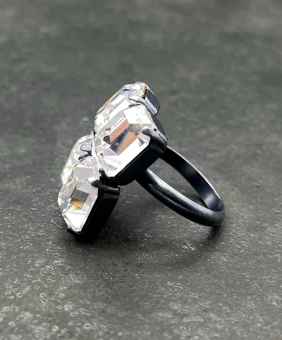 【ドイツ買付】ヴィンテージ SEIBOTH クリアビジュー リング/Vintage SEIBOTH Clear Bijou Ring