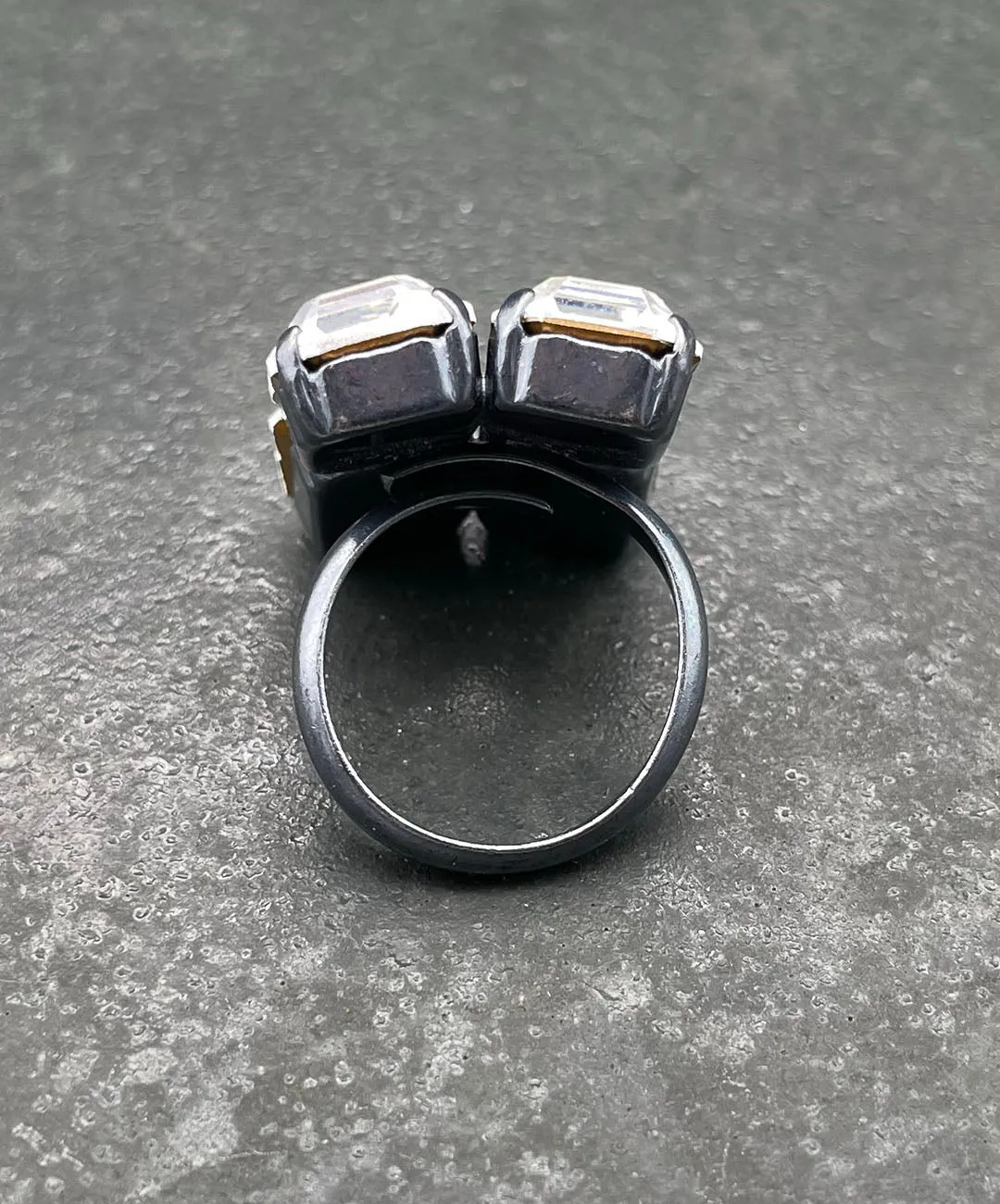 【ドイツ買付】ヴィンテージ SEIBOTH クリアビジュー リング/Vintage SEIBOTH Clear Bijou Ring