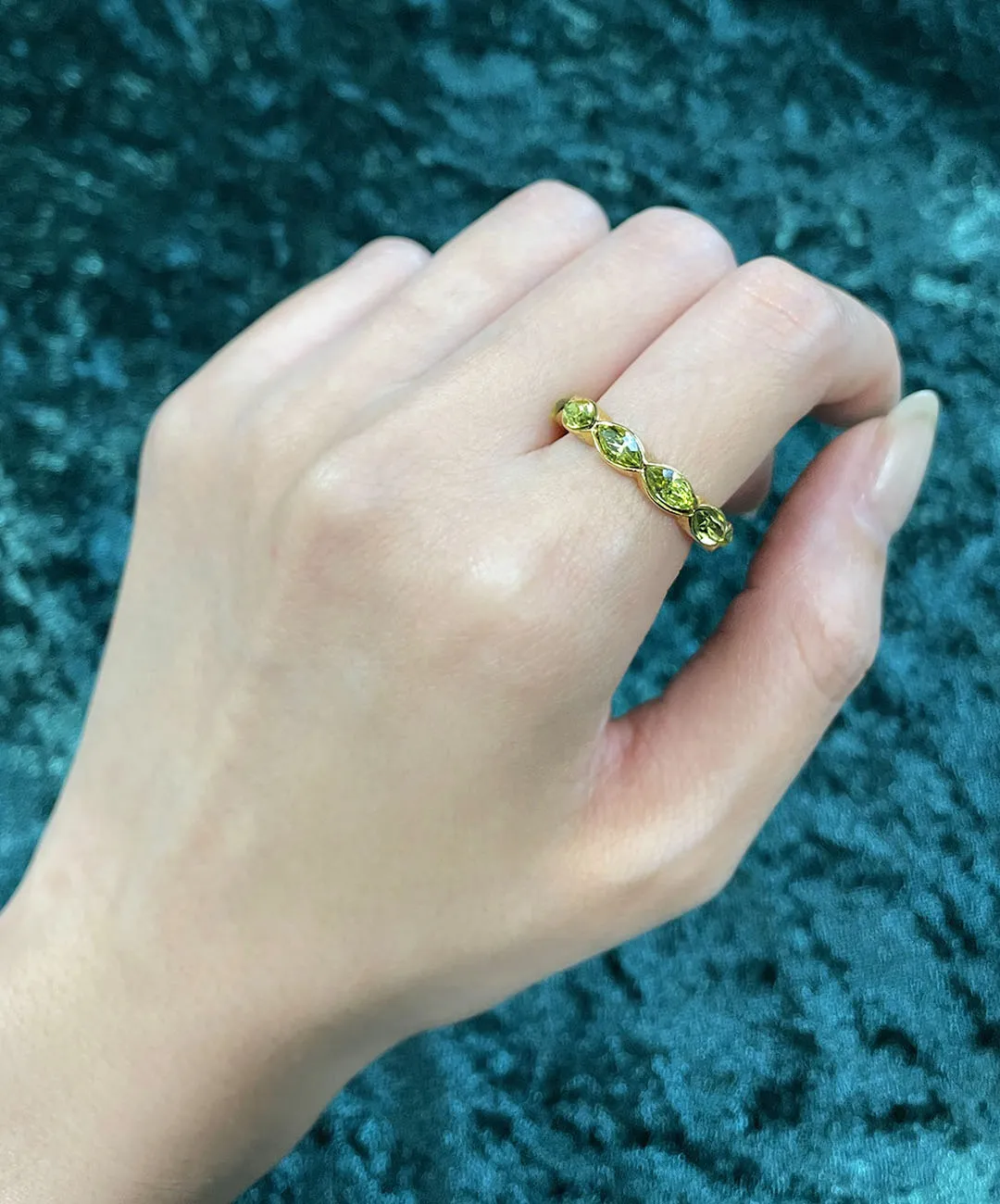 【ドイツ買付】ヴィンテージ SEIBOTH ペリドットグリーン エタニティ リング/Vintage SEIBOTH Green Eternity Ring