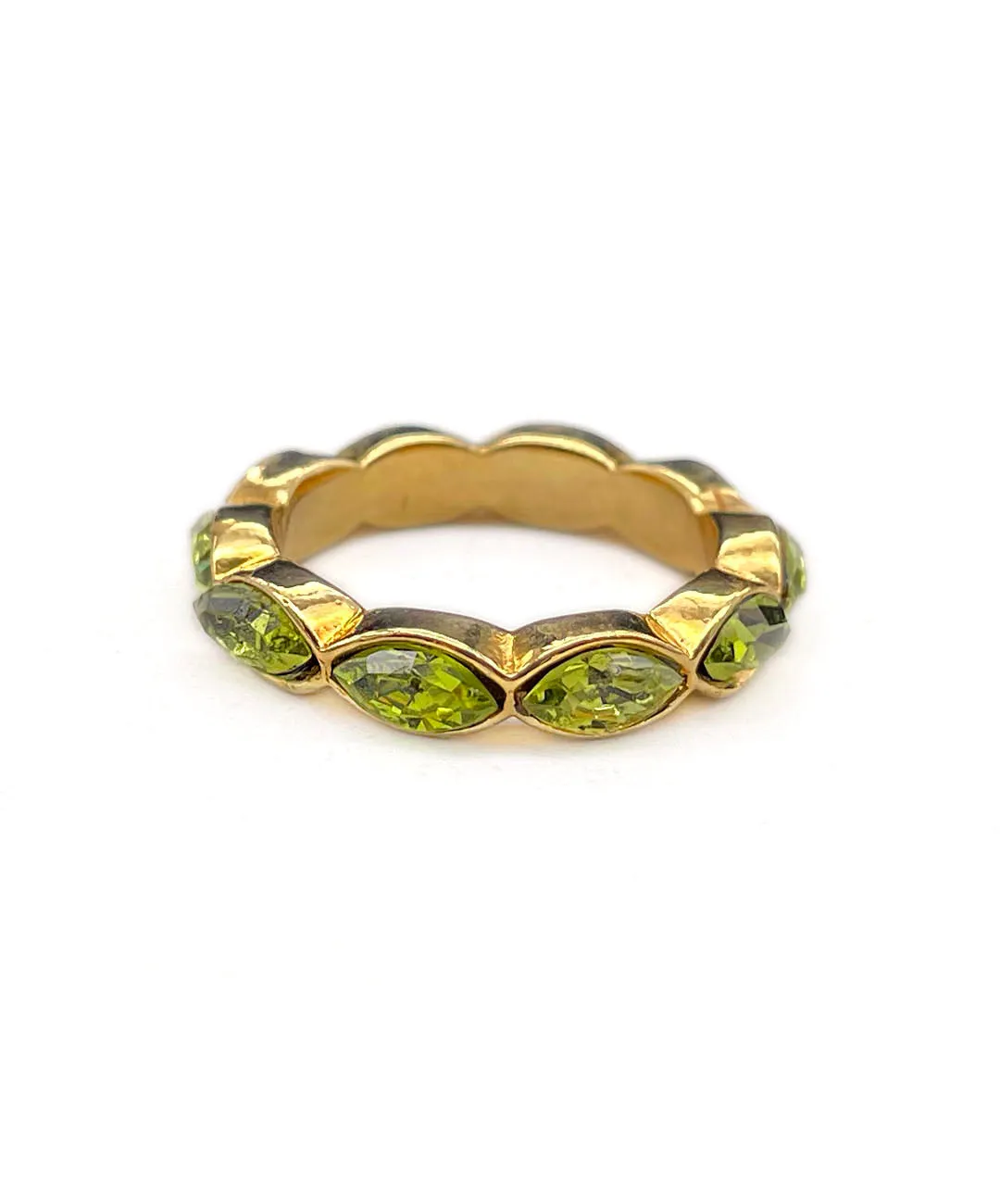 【ドイツ買付】ヴィンテージ SEIBOTH ペリドットグリーン エタニティ リング/Vintage SEIBOTH Green Eternity Ring